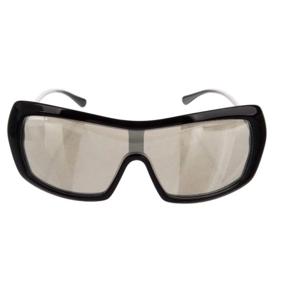 CHANEL Black and Silver Wearable Glasses
